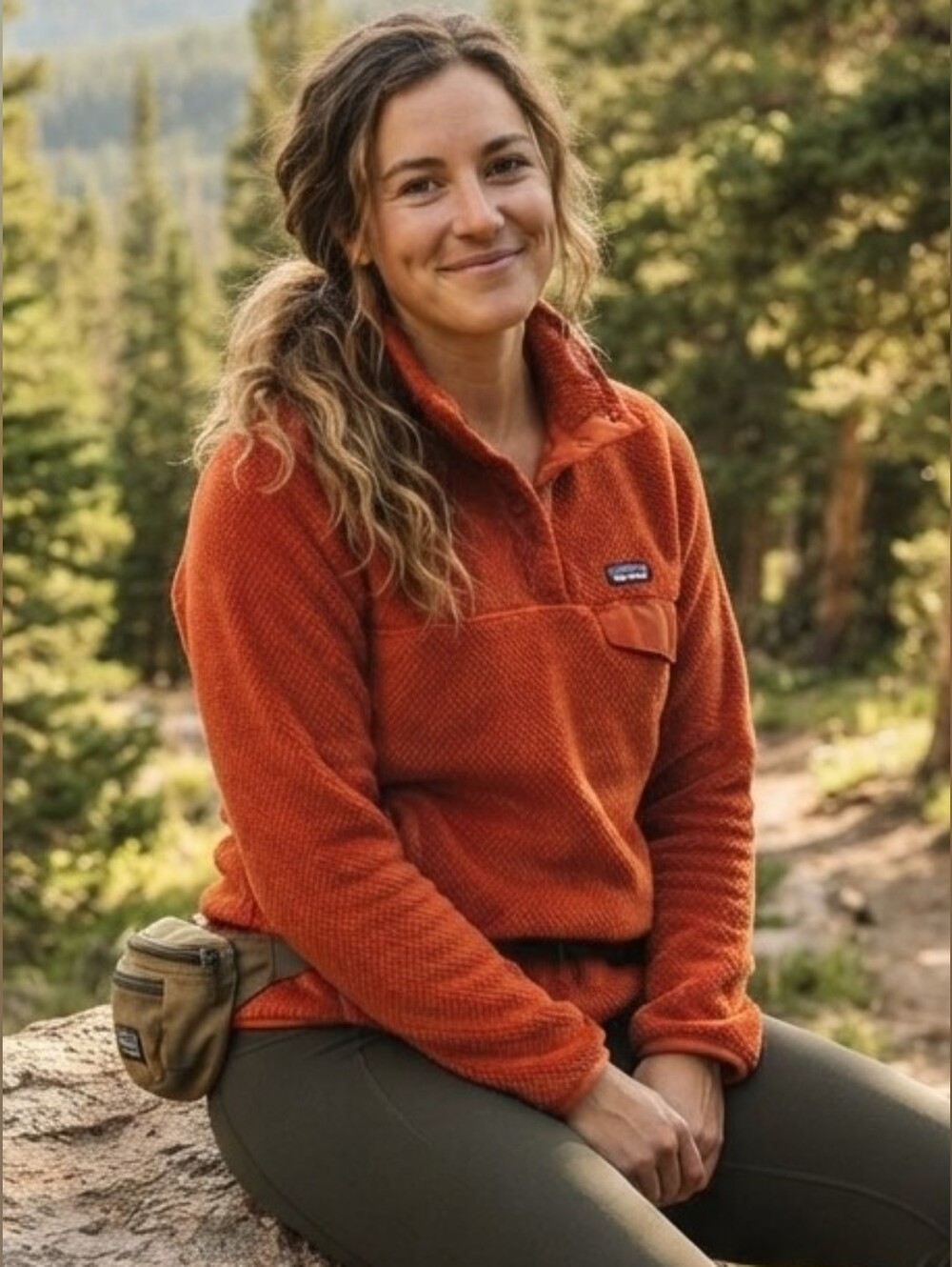 Patagonia Re-Tool Snap-T Pullover Women's Size Med Red-Orange High-Pile Fleece